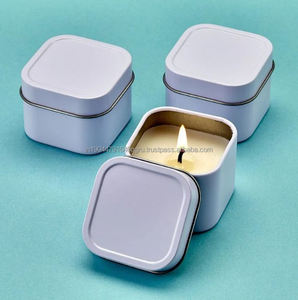 Wholesale Handmade Mini Square Tin Candle For Home Decor Christmas Decor - Product Image 6