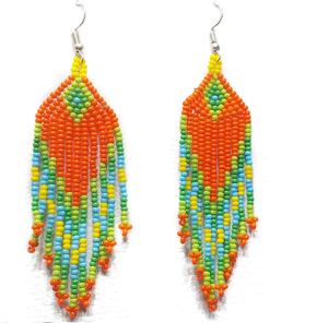 Pendientes de gota de cuentas de semillas hechos a mano para mujer pendientes de gota de cuentas bohemias personalizados con aceptar pendientes de diseño personalizado - Product Image 5