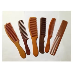 Peigne en bois antistatique écologique avec logo personnalisé créatif pour hommes et femmes, soin naturel des cheveux et de la barbe - Product Image 3