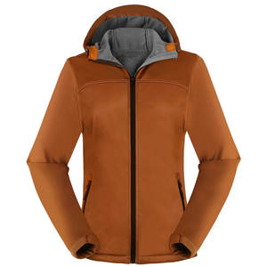 Soft Shell Jacket Windproof Insulated Fashionable Thickened Full Zip Soft Shell Jacket With Hood Breathable Quilted <b>Winter</b> - Product Image 1
