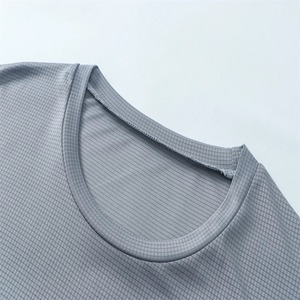 Nueva camiseta de seda helada de color sólido para hombre, Camiseta deportiva informal para hombre, camiseta negra de secado rápido para correr en gimnasio para hombre, deportes de Fitness - Product Image 3