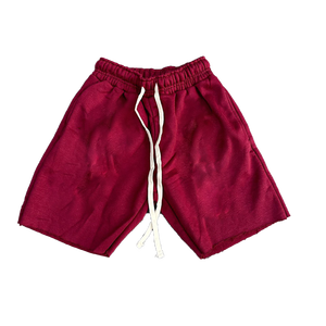 Pantalones cortos de sudor de lana de algodón 100% Vintage para hombre, diseño de lavado ácido con estampado 3D de peso pesado personalizado - Product Image 2