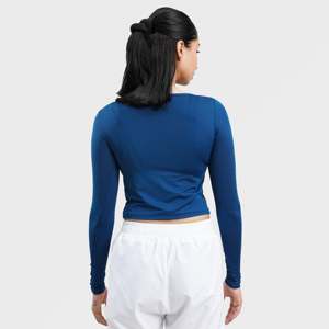 T-shirt de sport à manches longues en tricot bleu marine W024 - Product Image 2