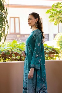 2025 nouvelle mode femmes soie Salwar Kameez formel pakistanais pelouse costumes pour les fêtes été pelouse robe au prix de gros - Product Image 6