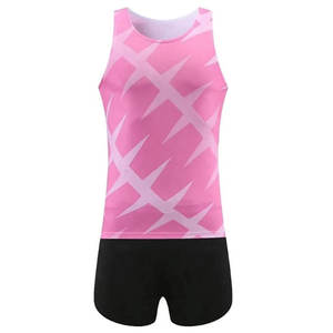 Uniforme sans manches de course uniforme de couleur contrastée et uniforme de terrain d'athlétisme OEM - Product Image 3