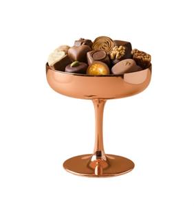 Bol à chocolat élégant en cuivre martelé, finition or rose, plat à bonbons en métal pour la décoration de la maison, mariage ou présentation de desserts - Product Image 6