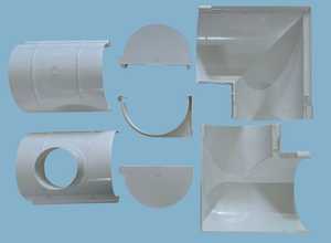 รางน้ำฝน PVC ขนาด170มม. ใช้ในการก่อสร้างที่ทันสมัยทำจากพลาสติกแบบข้อศอกซ้ายขวาที่มีความแข็งแรงสูงทนทาน - Product Image 3