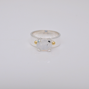 รุ้งมูนสโตน925สเตอร์ลิงเงินแหวนหมั้นสำหรับผู้หญิงของขวัญวันครบรอบวันแต่งงานเครื่องประดับสำหรับงานเลี้ยง - Product Image 2