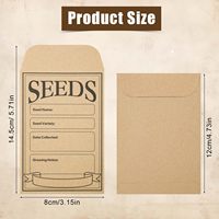 Vente en gros de sacs de semences refermables écologiques personnalisés enveloppes de paquets de semences auto-scellantes en papier kraft pour petites pièces pour le stockage des semences