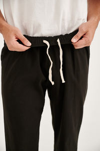 Haute qualité lin coton Leggings élégant taille libre coupe ample pantalon décontracté Cool maternité tissé droit unisexe INS été - Product Image 2