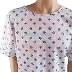 Batas de paciente médico transpirables para hospital 100%, logotipo y tamaños personalizados, batas de algodón de media manga para pacientes - Product Image 4