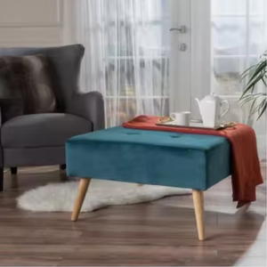 Modern Designs Ottomants Living Room Furniture Made of Teak Wooden and Fabric Premium Quality at Best Prices - Product Image 2