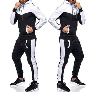 Ensemble de survêtement pour homme, léger, sweat-shirt à capuche, survêtement de sport quotidien, tenue confortable en deux pièces, sweat-shirt à capuche zippé, survêtement décontracté - Product Image 4