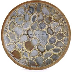 Bandejas para servir comida de hoteles de madera de teca de Color marrón de alta calidad con asas de diseñador Bandeja cuadrada de diseño moderno más vendida - Product Image 5