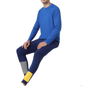 Pantalones de chándal deportivos informales para hombre, cintura media alta, pierna recta, suave, liso, tela apilada, algodón, poliéster, encaje oscuro - Product Image 4