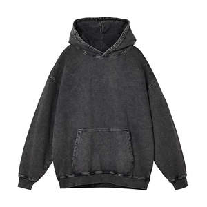 Venta caliente Pullover Acid Wash Hoodies Calidad Premium Nuevo diseño 100% Cotton Acid Wash Hoodies para hombres MOQ bajo - Product Image 5