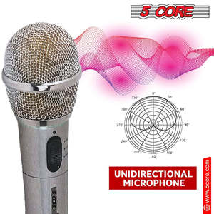 5Core <b>Wireless</b> <b>Microphone</b> Dual Function <b>Wireless</b> - Wired <b>Microphone</b> Microfono Inalambrico - Product Image 5