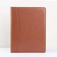 Carpeta de Presentación de Cuero PU Tamaño A4, con Bolsillos para Documentos, Porta Tarjetas, Cierre de Cremallera, Colores Personalizados, Impresión en Relieve CROSS
