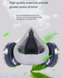 CE Approved Half <b>Face</b> Respirator Light Weight Respirator with Dual Filters - Anti-Fog Silicone Mask for Chemical Protection - Product Image 5