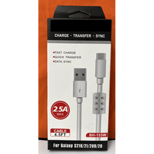 สายชาร์จเร็ว BH153W 3A แบบ USB Type-C ยาว 4.5 ฟุต สำหรับชาร์จเร็ว Galaxy - Product Image 1