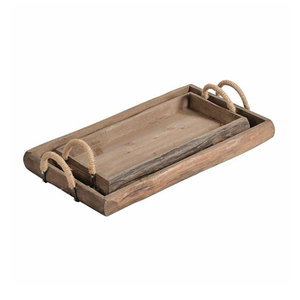 Plateau de service de petit-déjeuner en bois d'acacia rectangulaire de qualité luxueuse pour la maison de restaurant d'hôtel avec le meilleur grossiste de qualité - Product Image 4