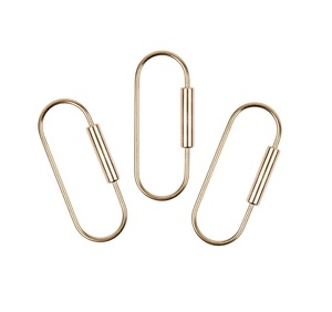 Porte-clés ovale en métal doré avec clip à ressort et mousqueton pour clés, sacs, fabrication artisanale - Product Image 6