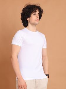 T-shirt basique à demi-manches le plus vendu avec col rond confortable 100% coton pour les occasions décontractées - Product Image 5