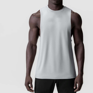 Camiseta sin mangas de algodón con cuello redondo para hombre, camiseta sin mangas para hombre, camiseta sin mangas de manga corta más vendida con precio barato a la venta - Product Image 1