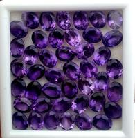7x9mm Améthyste Naturelle Coupe Ovale Facettes Pierres Précieuses Perles pour la Fabrication de Bijoux Améthyste Violette Au Prix D'usine En Gros