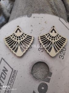 Juego de pendientes de madera de corte láser elegantes de moda para mujer, joyería de moda, pendiente de aro de Falak World Export - Product Image 3