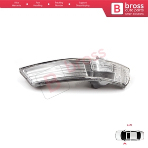 Lente de Espejo Retrovisor Lateral Izquierdo BSP1242-1 con Luz Indicadora Blanca Transparente para Focus 2007-2020 Mondeo MK4 2007-2015 8M5113B383AA - Product Image 3
