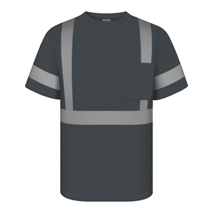 <b>High</b> Visibility Short Sleeve Reflective Safety <b>T</b> <b>Shirt</b> Men Heavy Duty Breathable Hi <b>Vis</b> <b>Shirt</b> Safety Moisture with OEM - Product Image 4