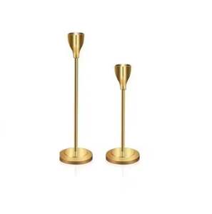 Modern Style T-Light Holder New Design Wholesale <b>Bulk</b> Aluminium Metal with Brass Coating Christmas Home Decoration <b>Candle</b> Holder - Product Image 2