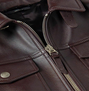 Nouveau gros 2024 personnalisé hommes veste d'hiver en cuir manches longues vestes en cuir pour hommes imprimé veste en cuir service oem - Product Image 3