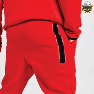 ชุดกีฬาสองชิ้นสำหรับผู้ชายชุดวอร์มเล่นฟิตเนสชุดออกกำลังกายขนแกะ - Product Image 3