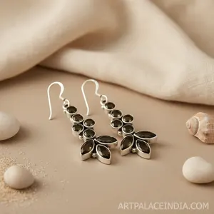 Boucles d'oreilles pendantes en argent 925 avec pierre précieuse verte, plaqué or, ornées de perles et de diamants, en or rose, pour mariages et fêtes - Product Image 2