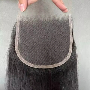 Extensiones de cabello frontal de encaje indio virgen Paquetes de cabello humano de templo crudo Trama de máquina del sur de la India - Product Image 1