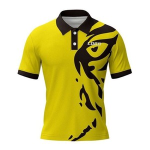 Tissu en toile de golf en polyester pour polos de haute qualité, respirant et à motif solide, par sublimation personnalisée pour hommes - Product Image 3
