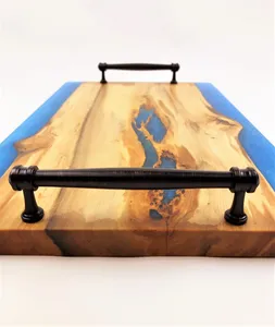 Plateaux en bois de résine de solution de restauration de service de nourriture et de fête de mariage personnalisés décoratifs à la mode pour la maison à vendre - Product Image 3