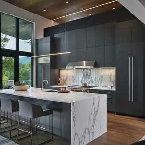 Placards sur mesure au design moderne Ensemble d'armoires de cuisine modulaires au design italien avec meubles de rangement - Product Image 3