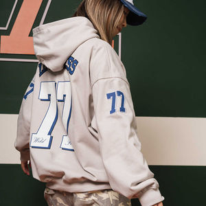 ผู้ผลิตเสื้อฮู้ดสตรีทแวร์แบบสั่งทำพิเศษสำหรับผู้ชาย พิมพ์ลายสกรีนบนผ้าฝ้าย เสื้อฮู้ดแบบยูนิเซ็กซ์ หนานุ่ม ทรงโอเวอร์ไซส์ พิมพ์ลาย - Product Image 6