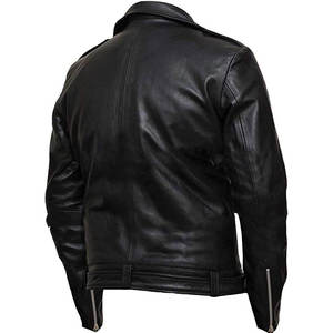 Blouson de moto classique pour homme en cuir de vache véritable durable, doublure en coton anti-UV, style motard, capuche, saison hivernale, XS, toile - Product Image 6