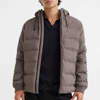 Vestes d'hiver à capuche en plumes synthétiques de canard légères et chaudes pour l'extérieur vestes d'hiver à bulles remplies de duvet avec logo personnalisé pour hommes vente en gros