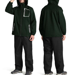 OEM servicio personalizado ropa de lluvia al por mayor trajes de lluvia para los hombres al aire libre impermeable con capucha cuello traje de lluvia para los hombres - Product Image 2