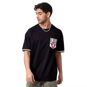 เสื้อยืดโอเวอร์ไซส์ผู้ชาย ผ้าหนา 100% โพลีเอสเตอร์ แบบเรียบ ซักแล้ว ใส่ได้เลย สกรีนลายได้ตามต้องการ สไตล์วินเทจ ทรงปกติ แห้งเร็ว ไม่เป็นขุย - Product Image 5