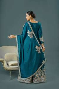 ชุดเดรสลูกไม้ประดับมุกและชุดเดรสลูกไม้แฟนซีและ dupatta - Product Image 3