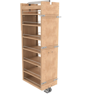 Cesta extraíble de madera para despensa con marco de cierre suave - Product Image 6