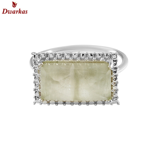 Bagues classiques à la mode en argent sterling 925 bague en pierres précieuses prehnite naturelle pour les femmes cadeau bijoux stock prêt - Product Image 2