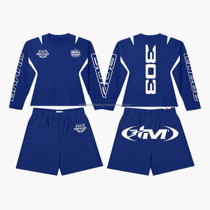 Conjunto Deportivo Ligero Unisex para Verano, Personalizable, con Camiseta de Cuello Redondo y Manga Corta, Estampado Técnico, para Hombre y Mujer - Product Image 5