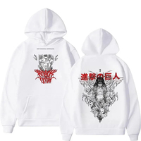 Sweat-shirt à capuche unisexe Harajuku imprimé Manga L'Attaque des Titans Yeager Eren, grande taille, pour hommes et femmes, streetwear Harajuku